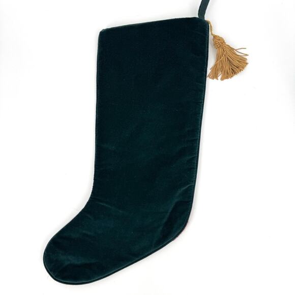 Vintage Hark the Herald Angels Sing Christmas Needlepoint Stocking Velvet Back - Picture 5 of 6